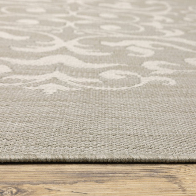 Oriental Weavers Sphinx Portofino 6649W Grey/ Ivory Rug.