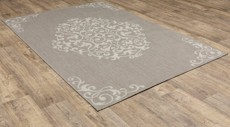 Oriental Weavers Sphinx Portofino 6649W Grey/ Ivory Rug.