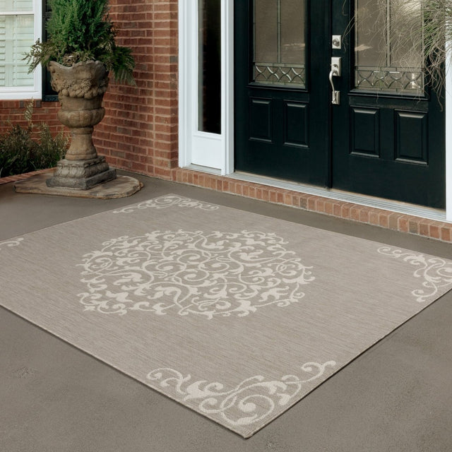 Oriental Weavers Sphinx Portofino 6649W Grey/ Ivory Rug.