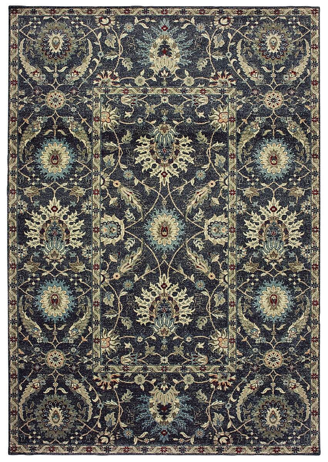 Oriental Weavers Sphinx Raleigh 022K5 Navy / Ivory Rugs.