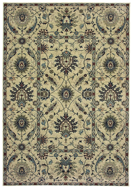 Oriental Weavers Sphinx Raleigh 022Y5 Ivory / Navy Rugs.