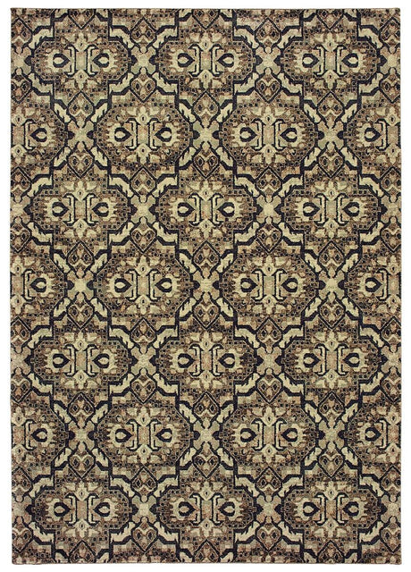 Oriental Weavers Sphinx Raleigh 4927K Brown / Navy Rugs.