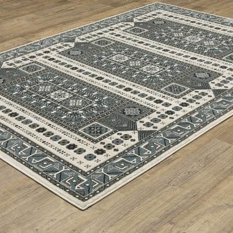 Oriental Weavers Sphinx Raylan Ray01 Grey/ Blue Rug.