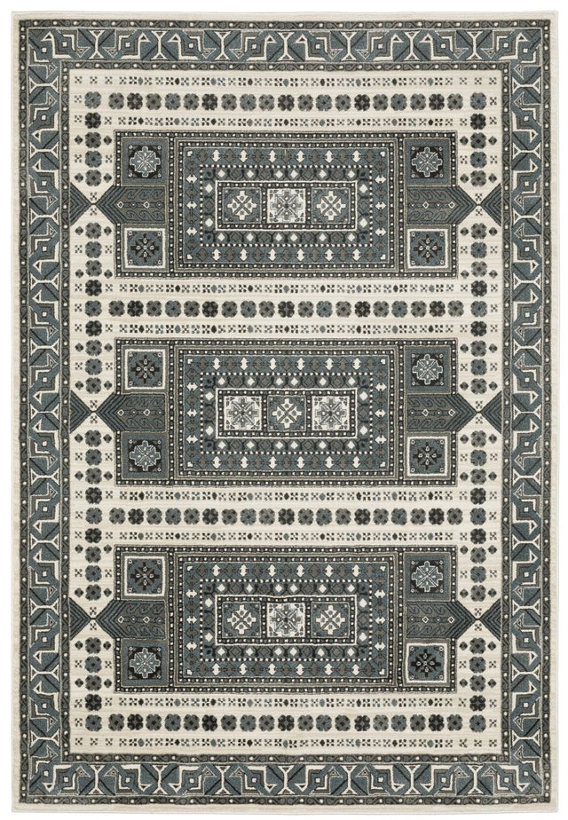 Oriental Weavers Sphinx Raylan Ray01 Grey/ Blue Rug.