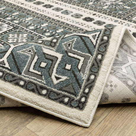 Oriental Weavers Sphinx Raylan Ray01 Grey/ Blue Rug.