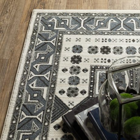 Oriental Weavers Sphinx Raylan Ray01 Grey/ Blue Rug.
