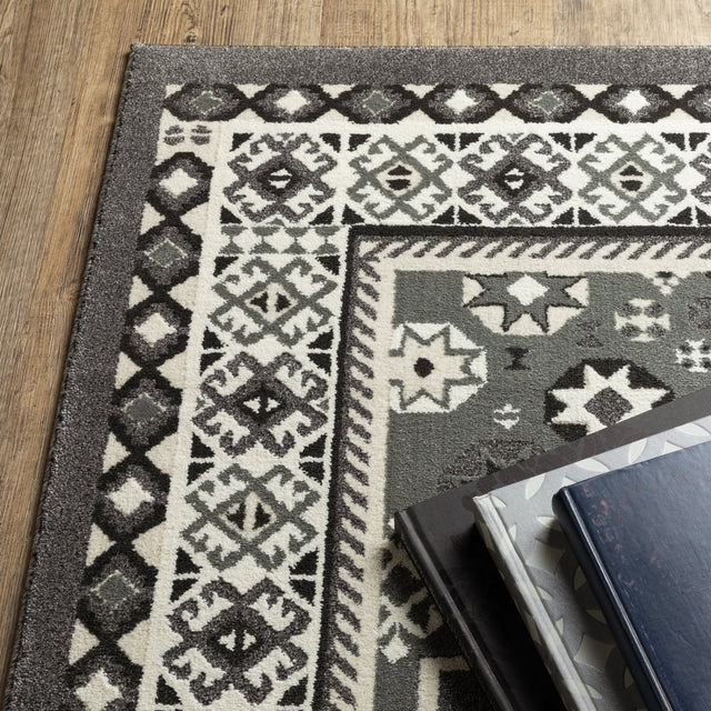 Oriental Weavers Sphinx Raylan Ray02 Grey/ Ivory Rug.