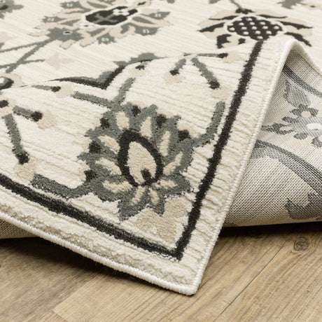 Oriental Weavers Sphinx Raylan Ray03 Ivory/ Grey Rug.
