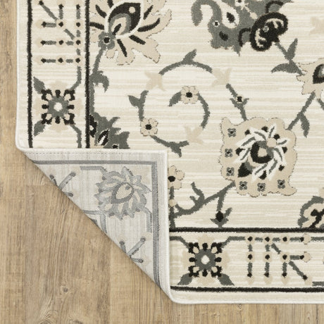 Oriental Weavers Sphinx Raylan Ray03 Ivory/ Grey Rug.