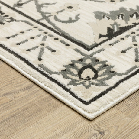 Oriental Weavers Sphinx Raylan Ray03 Ivory/ Grey Rug.