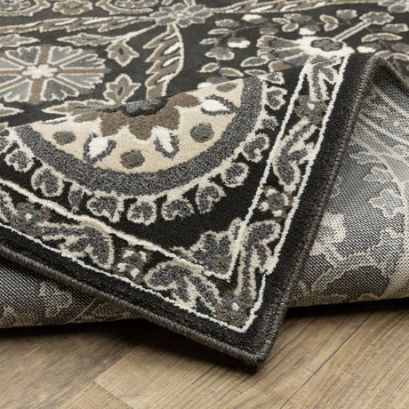 Oriental Weavers Sphinx Raylan Ray05 Black/ Grey Rug.