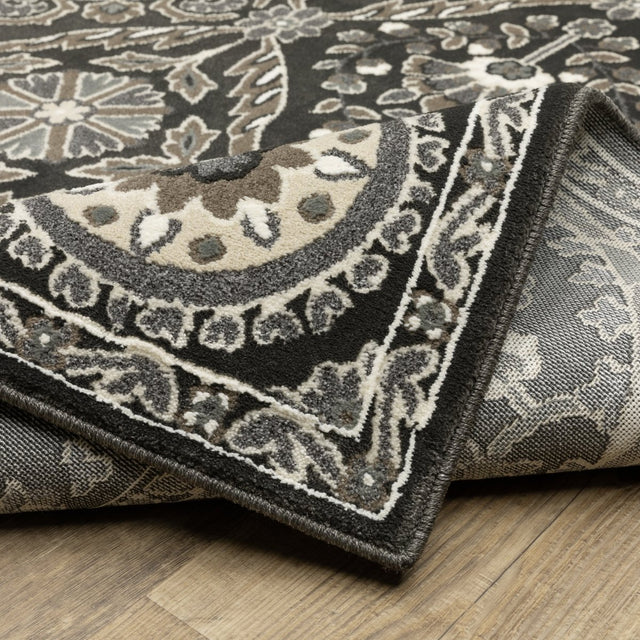 Oriental Weavers Sphinx Raylan Ray05 Black/ Grey Rug.