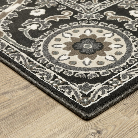 Oriental Weavers Sphinx Raylan Ray05 Black/ Grey Rug.