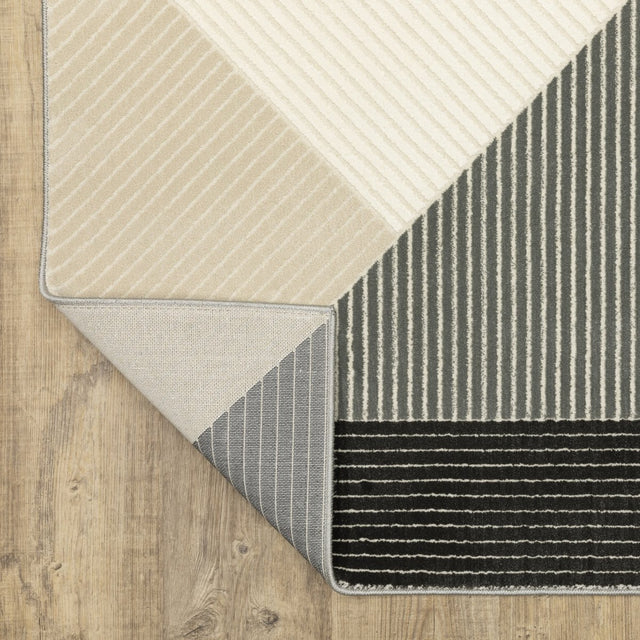 Oriental Weavers Sphinx Raylan Ray07 Ivory/ Black Rug.
