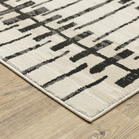 Oriental Weavers Sphinx Raylan Ray11 Ivory/ Black Rug.