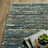 Oriental Weavers Sphinx Reed Re01G Blue/ Multi Rug.