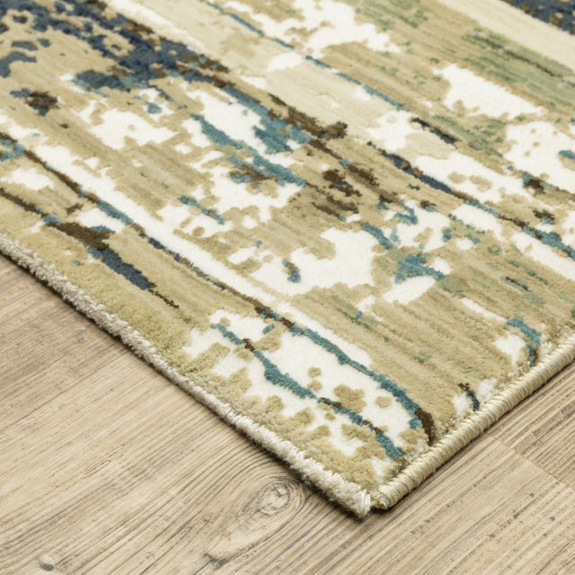Oriental Weavers Sphinx Reed Re02A Beige/ Blue Rug.