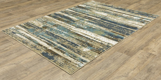 Oriental Weavers Sphinx Reed Re02A Beige/ Blue Rug.