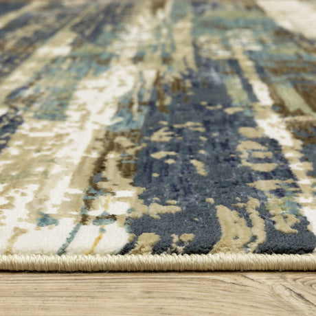 Oriental Weavers Sphinx Reed Re02A Beige/ Blue Rug.