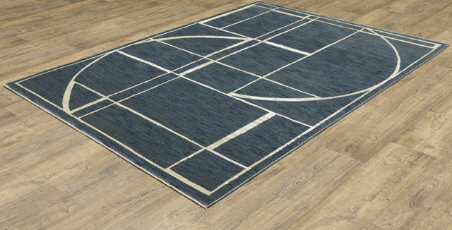 Oriental Weavers Sphinx Reed Re04B Blue/ Ivory Rug.