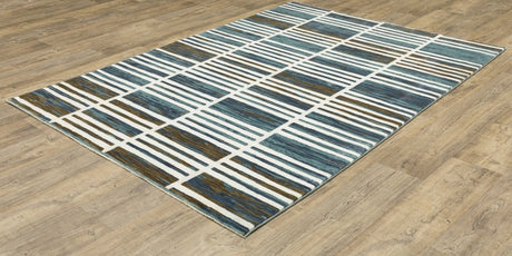 Oriental Weavers Sphinx Reed Re05A Ivory/ Blue Rug.
