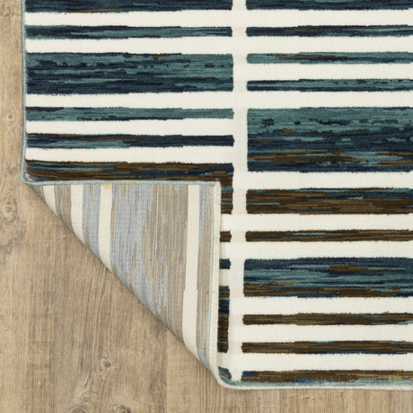 Oriental Weavers Sphinx Reed Re05A Ivory/ Blue Rug.