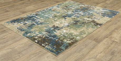 Oriental Weavers Sphinx Reed Re06A Blue/ Green Rug.