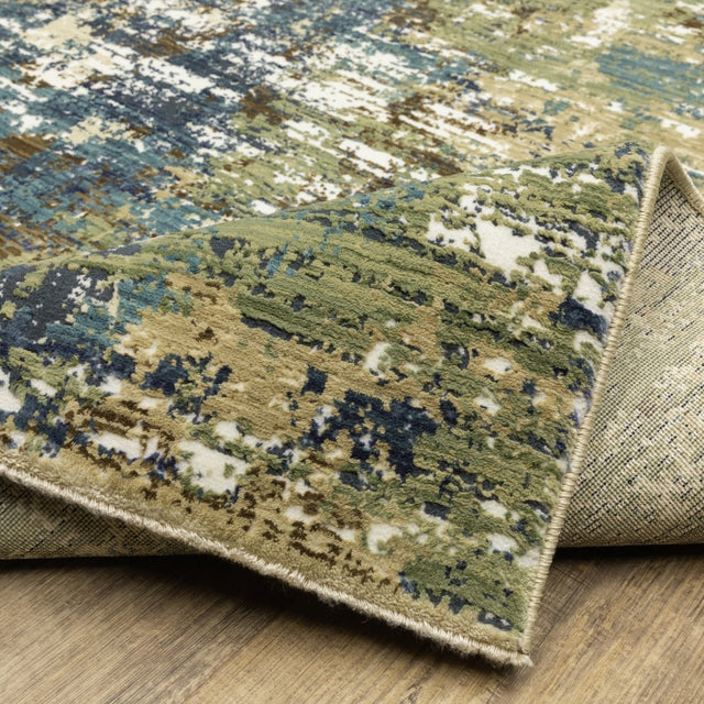 Oriental Weavers Sphinx Reed Re06A Blue/ Green Rug.