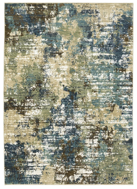 Oriental Weavers Sphinx Reed Re06A Blue/ Green Rug.