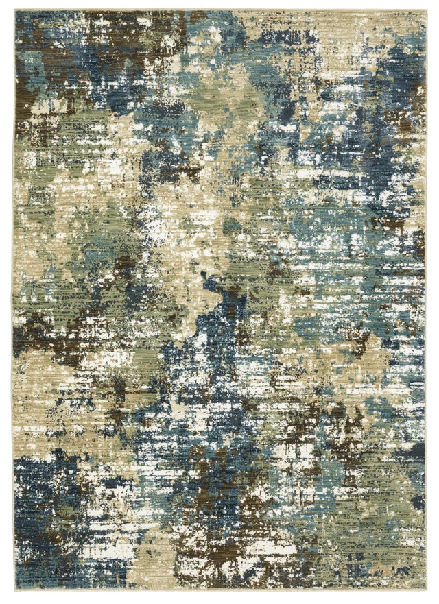 Oriental Weavers Sphinx Reed Re06A Blue/ Green Rug.