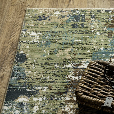 Oriental Weavers Sphinx Reed Re06A Blue/ Green Rug.