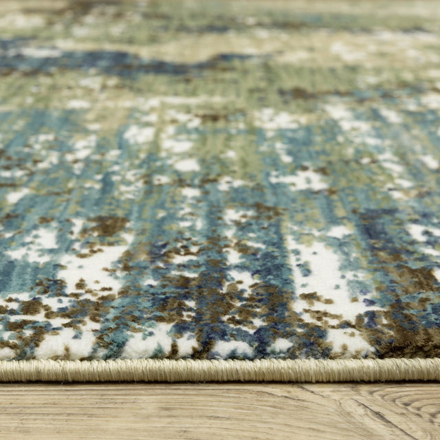 Oriental Weavers Sphinx Reed Re06A Blue/ Green Rug.