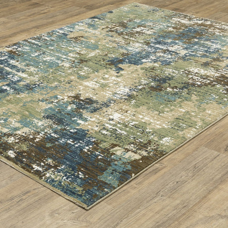 Oriental Weavers Sphinx Reed Re06A Blue/ Green Rug.
