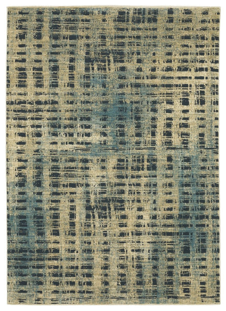 Oriental Weavers Sphinx Reed Re07B Beige/ Blue Rug.