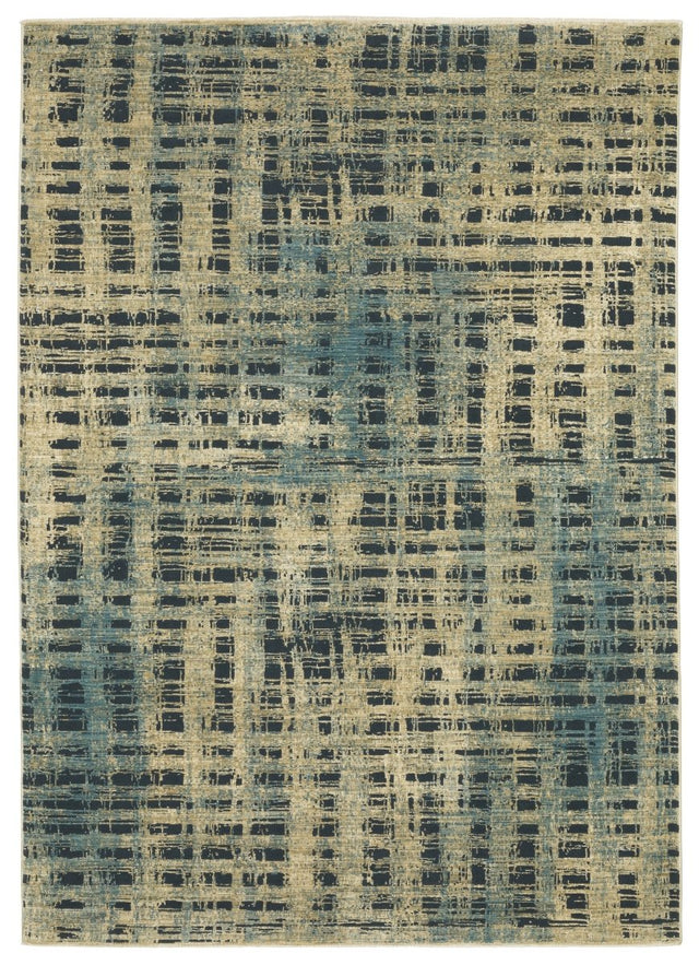 Oriental Weavers Sphinx Reed Re07B Beige/ Blue Rug.