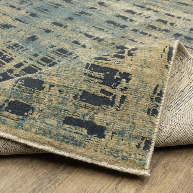 Oriental Weavers Sphinx Reed Re07B Beige/ Blue Rug.