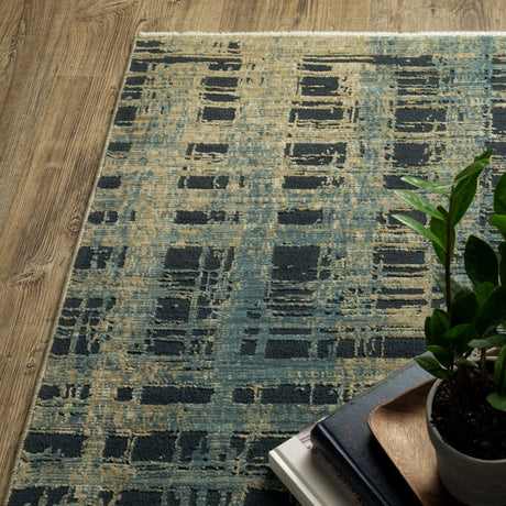 Oriental Weavers Sphinx Reed Re07B Beige/ Blue Rug.