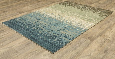 Oriental Weavers Sphinx Reed Re08A Blue/ Green Rug.