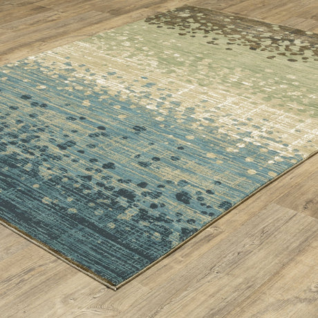 Oriental Weavers Sphinx Reed Re08A Blue/ Green Rug.