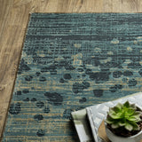 Oriental Weavers Sphinx Reed Re08A Blue/ Green Rug.