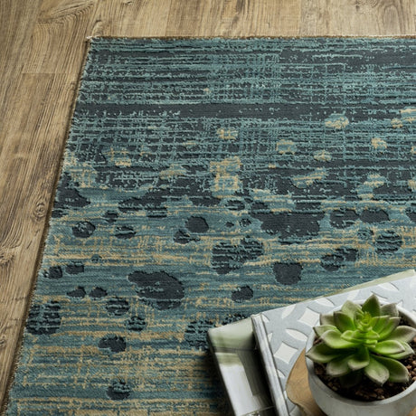 Oriental Weavers Sphinx Reed Re08A Blue/ Green Rug.