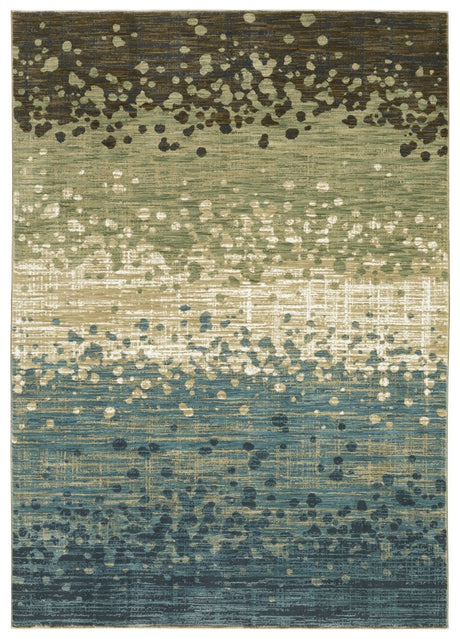Oriental Weavers Sphinx Reed Re08A Blue/ Green Rug.