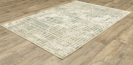 Oriental Weavers Sphinx Reed Re12W Ivory/ Blue Rug.