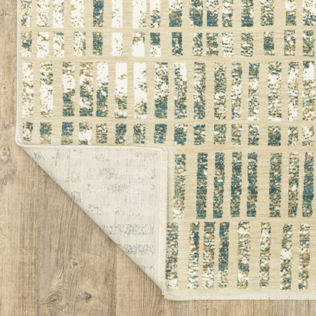 Oriental Weavers Sphinx Reed Re12W Ivory/ Blue Rug.