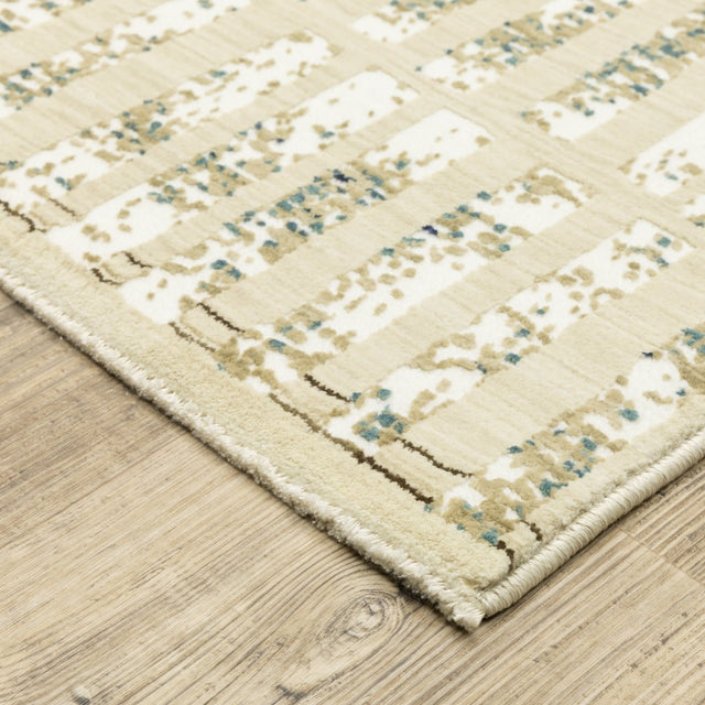 Oriental Weavers Sphinx Reed Re12W Ivory/ Blue Rug.