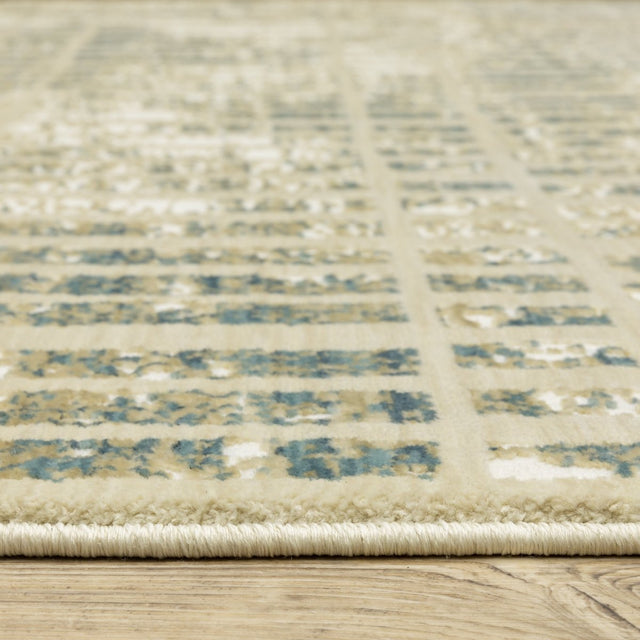 Oriental Weavers Sphinx Reed Re12W Ivory/ Blue Rug.