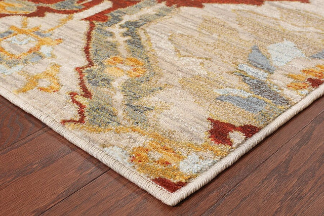 Oriental Weavers Sphinx Sedona 6357A Beige / Orange Rugs.