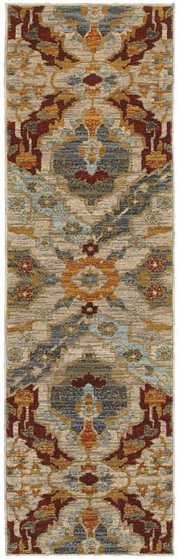 Oriental Weavers Sphinx Sedona 6357A Beige / Orange Rugs.