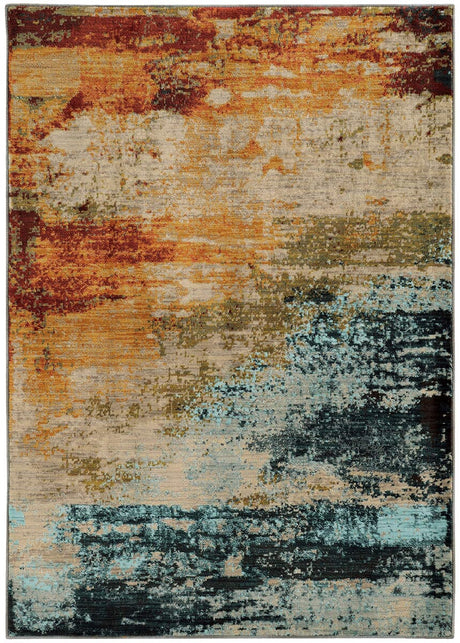 Oriental Weavers Sphinx Sedona 6365A Blue / Red Rugs.