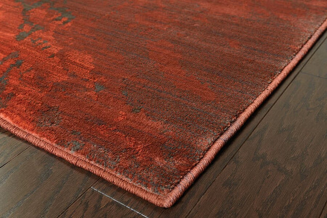 Oriental Weavers Sphinx Sedona 6367B Red / Charcoal Rugs.